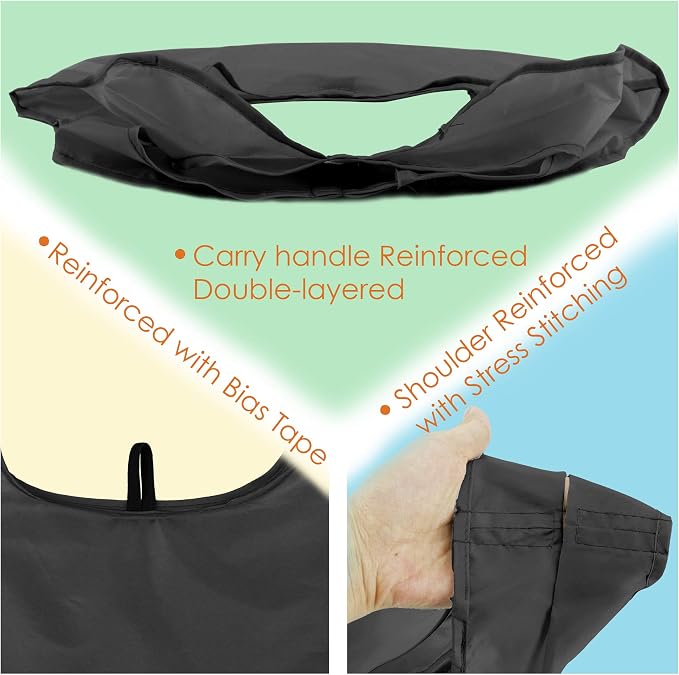 BeeGreen 10 Pack Black Reusable Grocery Bags - Image 6