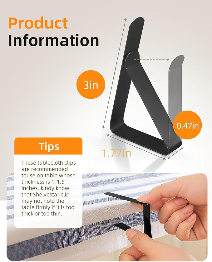 12 Pack Tablecloth Clips - Image 4