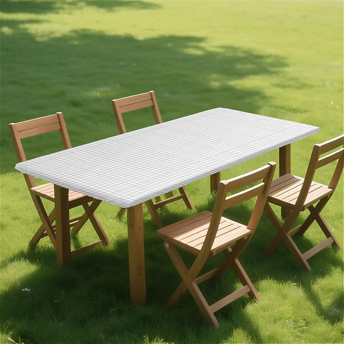 Rectangle Table Cloth Cover Waterproof Elastic Fitted Polyester Fitted - Image 8