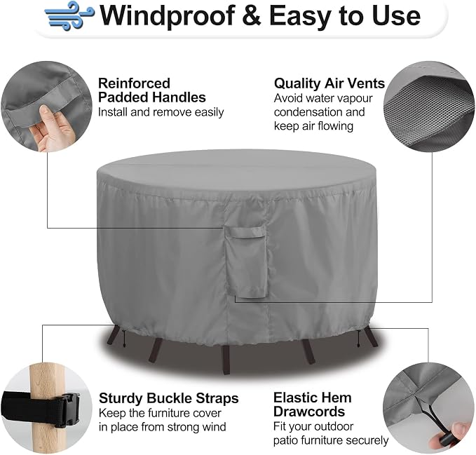OutdoorLines Outdoor Waterproof Patio Table Furniture Set Covers - Image 5