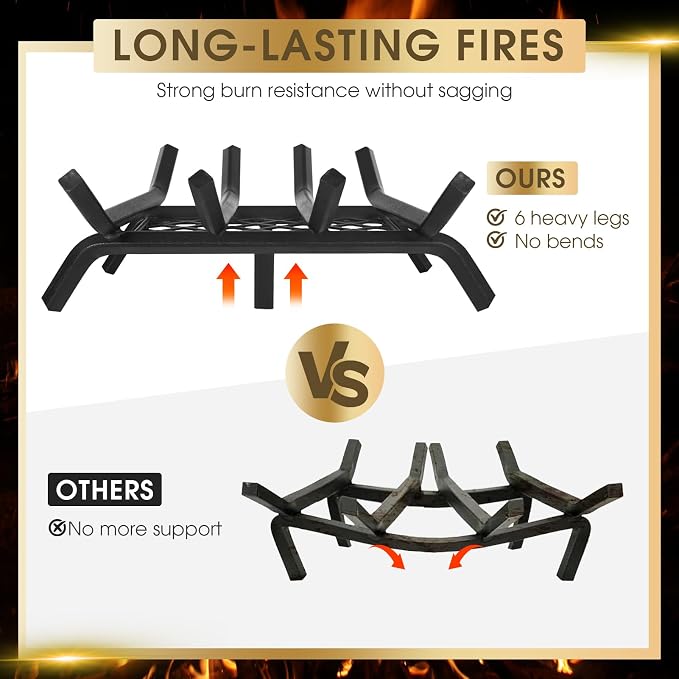 Fireplace Grate 17 "Heavy Duty - Image 5