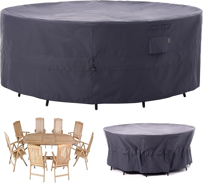 F&J Outdoors Patio Furniture Covers, Heavy Duty Tear Resistant Waterproof UV by FJOutdoors
