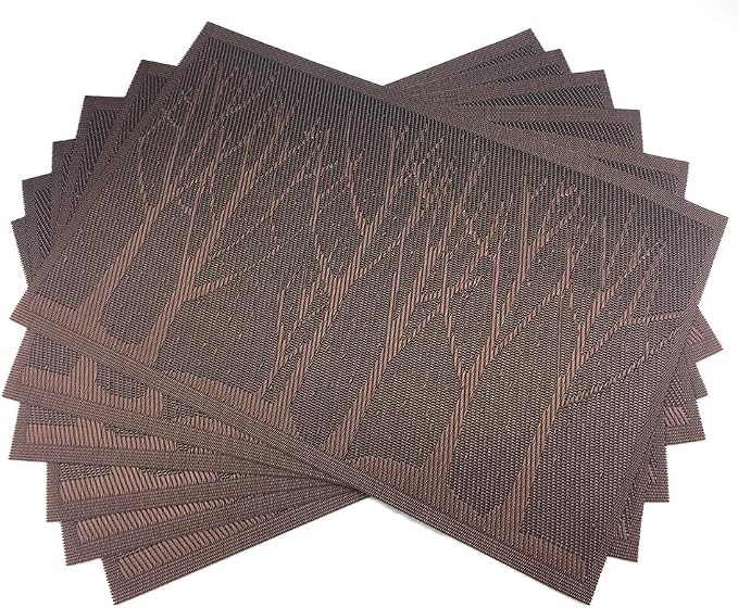 Gugrida Place Mats PVC Set of 6, Table Placemats Set of 6 PVC Mat Table Mats - Image 2
