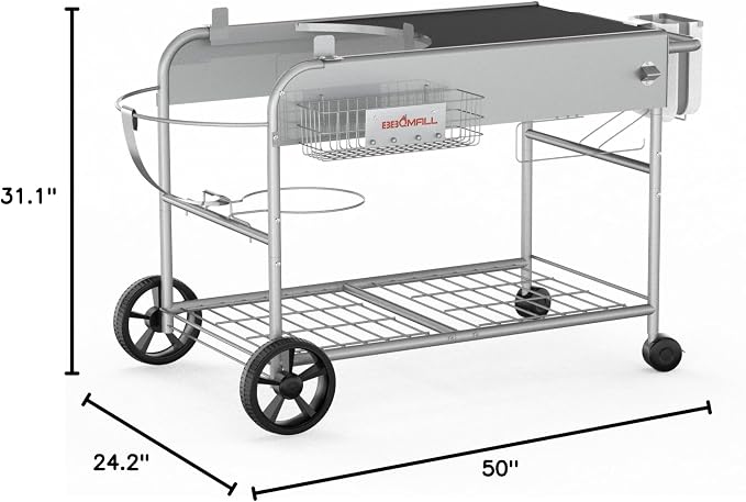 Grill Table for Weber 22" &18" Original Kettle, for Weber Grill Table, Stand - Image 10