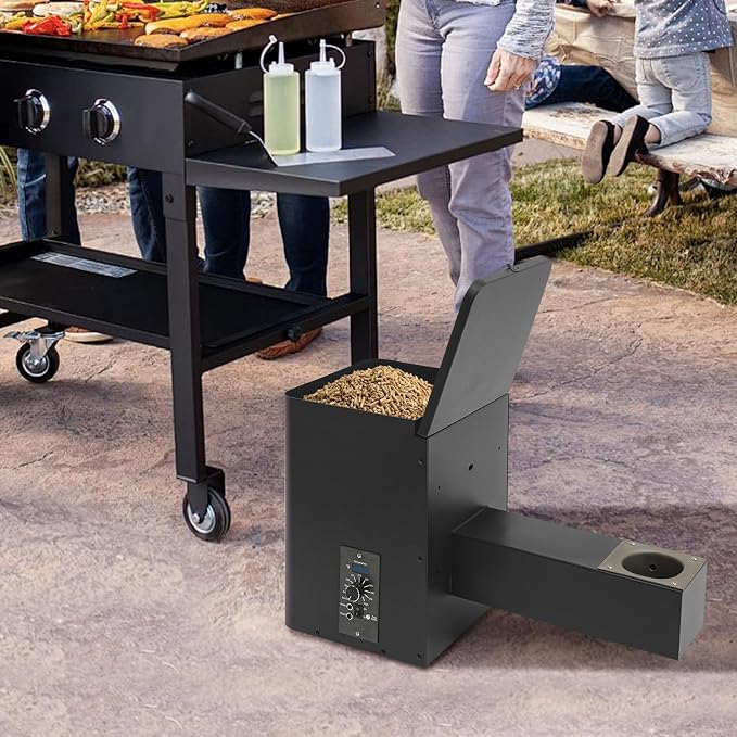 Electric Wood Pellet Smoker Grill Part, 250W 180℉ -500℉ Vertical Pellet Smoker - Image 6