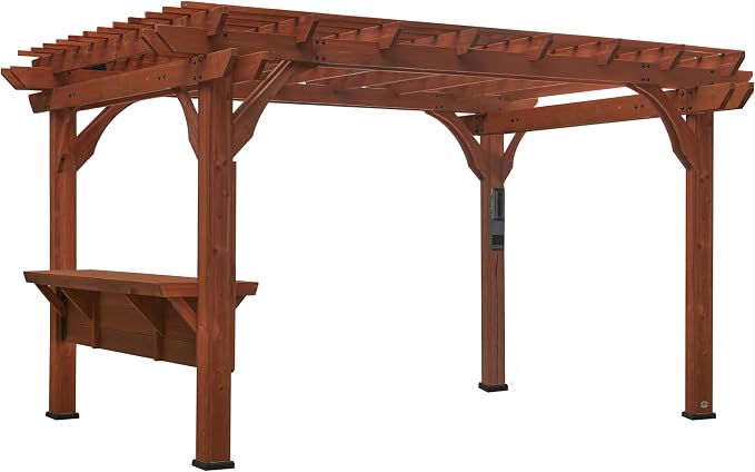 Backyard Discovery Ashland 14' x 10' Cedar Wood Pergola Kit - Image 2