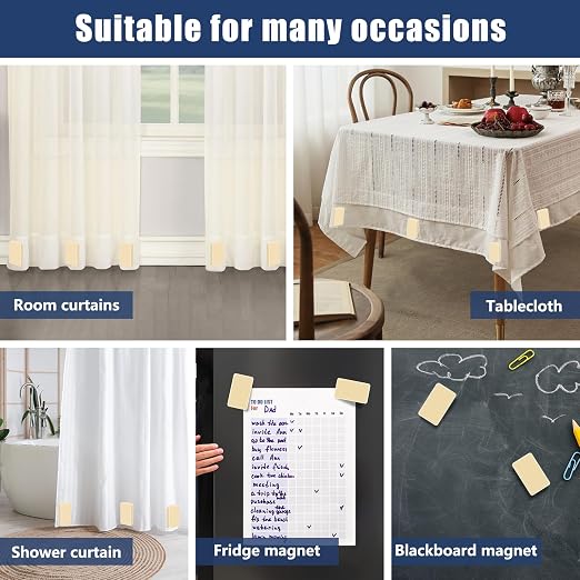 16 Pcs Outdoor Curtain Weights, 8 Pairs Upgrade to Heavier Magnetic Drapery - Image 7