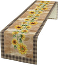 Yellow Sunflower Table Runner, Spring Sunflower Seasonal Country Fall Retro by Unknown