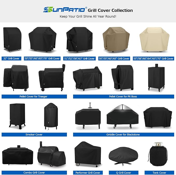 SunPatio BBQ Grill Cover for Outdoor Grill 65 Inch, Heavy Duty Waterproof - Image 9