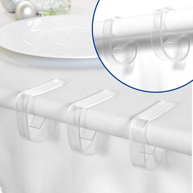 150PCS Transparent Clear Tablecloths Clips Bulk, Plastic Table Cloth Clips - Image 7