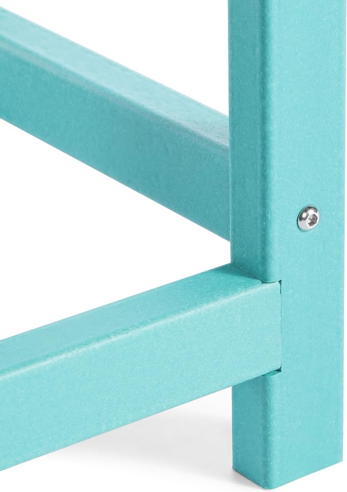 Costaelm Kids Outdoor Side Table, Small Patio HDPE Adirondack Square Table - Image 8