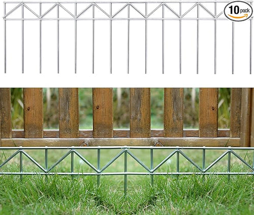 10 Pack 32" L x 10" H Animal Barrier Fence, No Dig Fence Patented Product by GRELWT