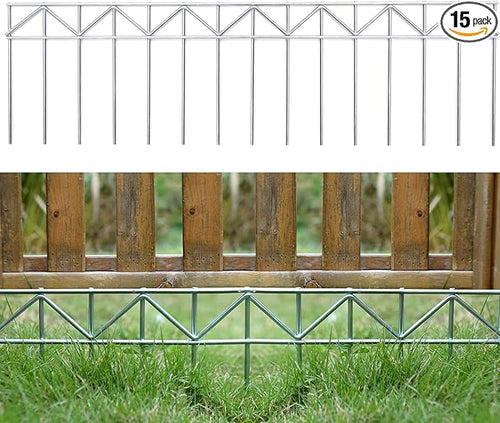 15 Pack 32" L x 10" H Animal Barrier Fence, No Dig Fence Patented Product by GRELWT