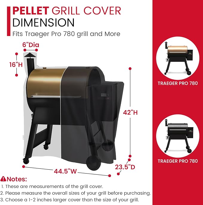 Unicook Pellet Smoker Cover for Traeger Pro 780 Series, Heavy Duty Waterproof - Image 2