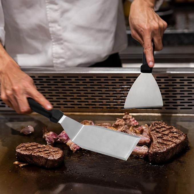 Barbecue Tool Set, 5-Piece Stainless Steel Griddle Spatula Kit