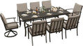 HAPPATIO Aluminum 9 Piece Patio Dining Sets, Outdoor Dining Set by HAPPATIO
