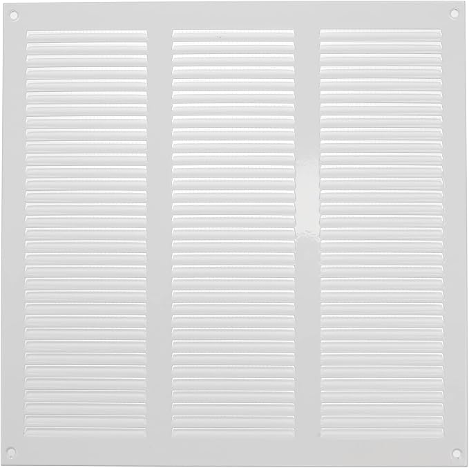 Repa Market 12x12 Inch Air Vent Cover/White Galvanized Steel Louvered Grill by RepaMarket