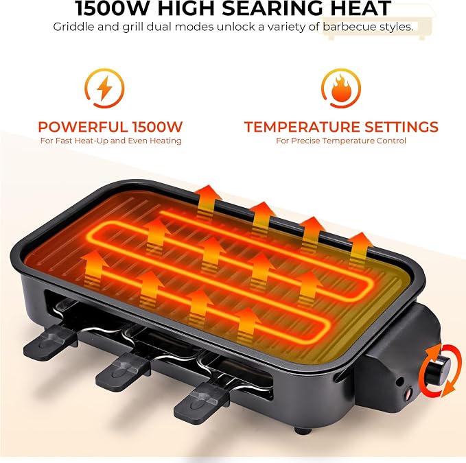 Pukomc Electric Indoor Grill, 2 in 1 Indoor Grills - Image 4