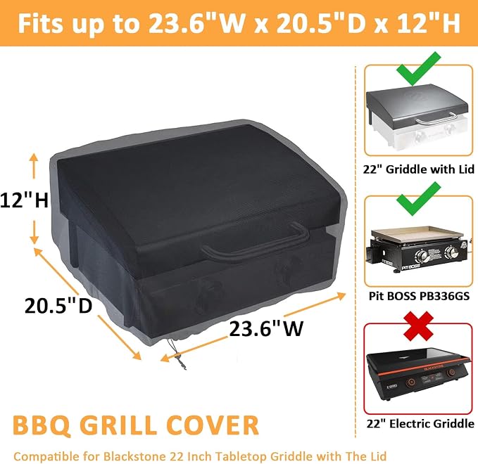 Grill Cover for Blackstone 22 Inch Griddle - Image 2
