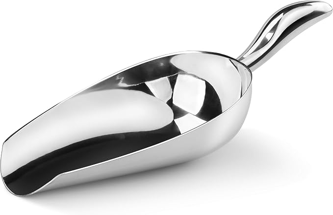 New Star Foodservice 1028546 Stainless Steel Bar Ice Flour Utility Scoop by NewStarFoodservice