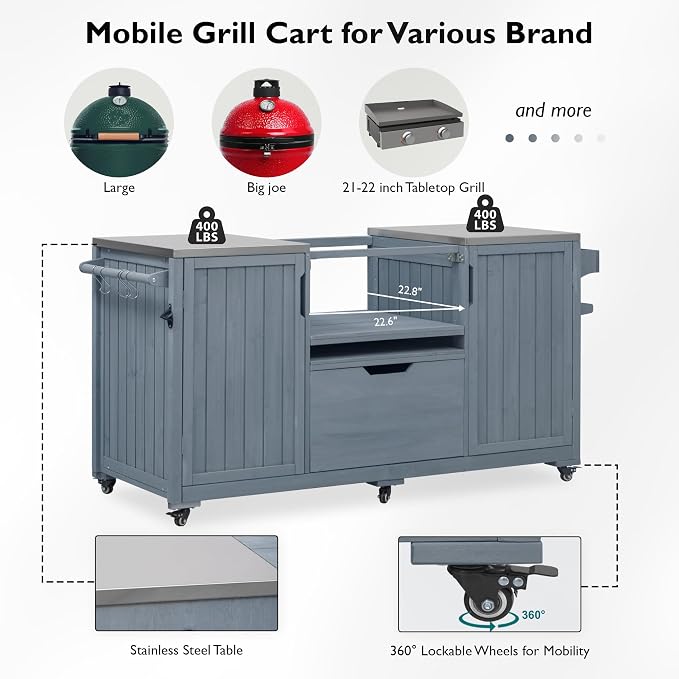 66.5" Outdoor Kitchen Island - Image 5