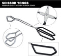 Tongs 2-Pack, 11-Inch Black Stainless Steel Scissor Tongs