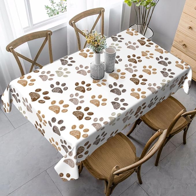 Worltoldb Dog Paw Print Tablecloths - Image 4