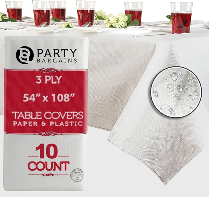 PARTY BARGAINS 10 Disposable Table Covers by PARTYBARGAINS