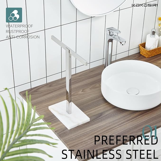KOKOSIRI Hand Towel Rack Stand Towel Bar - Image 4