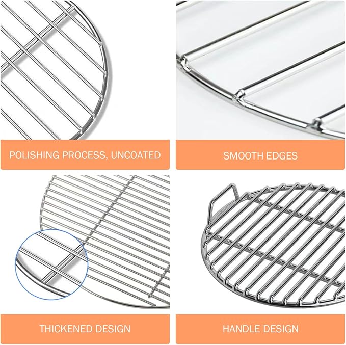 Stainless Steel Grill Grate, Extra Thick Round Cooking Grill Grates Replacement - Image 4