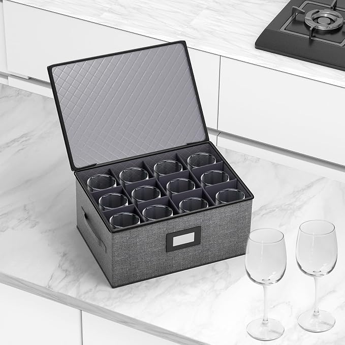 Aokeyee Wine Glass Storage Box Containers - Image 5