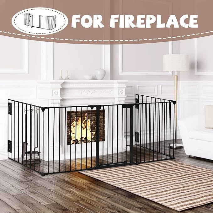 AUXSOUL 118" Wide Baby Gate Metal Safety Playpen - Image 7
