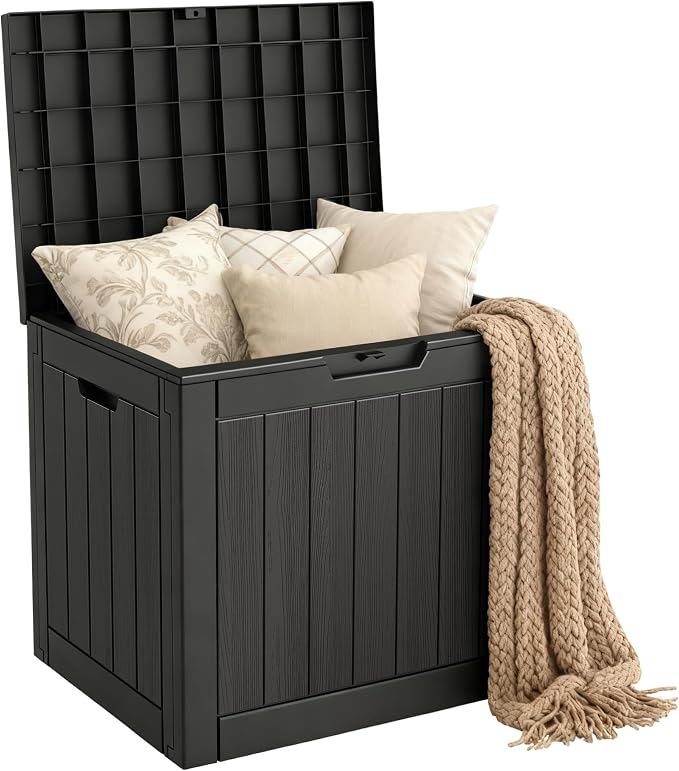 Mars Villa 31 Gallon Deck Box, Waterproof Weatherproof and UV Resistant Resin by MarsVilla