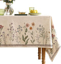 ISAENNE Designer Off White Linen Table Cloth by Isaennehomedecoration