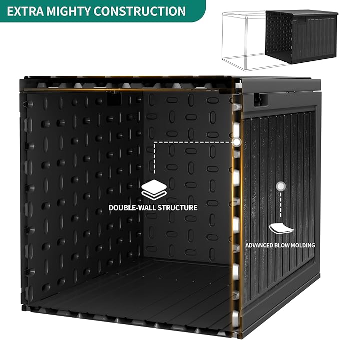 YITAHOME 90 Gallon Double-Wall Deck Box - Image 2