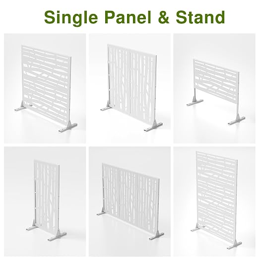 Casaphoria 72" H x 47" W Metal Outdoor Privacy Screen, Freestanding Decorative - Image 9