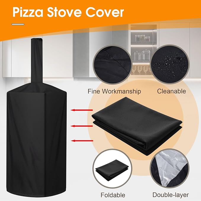Pizza Oven Cover, Outdoor Pizza Oven Cover Dustproof, Weatherproof, Uv - Image 3