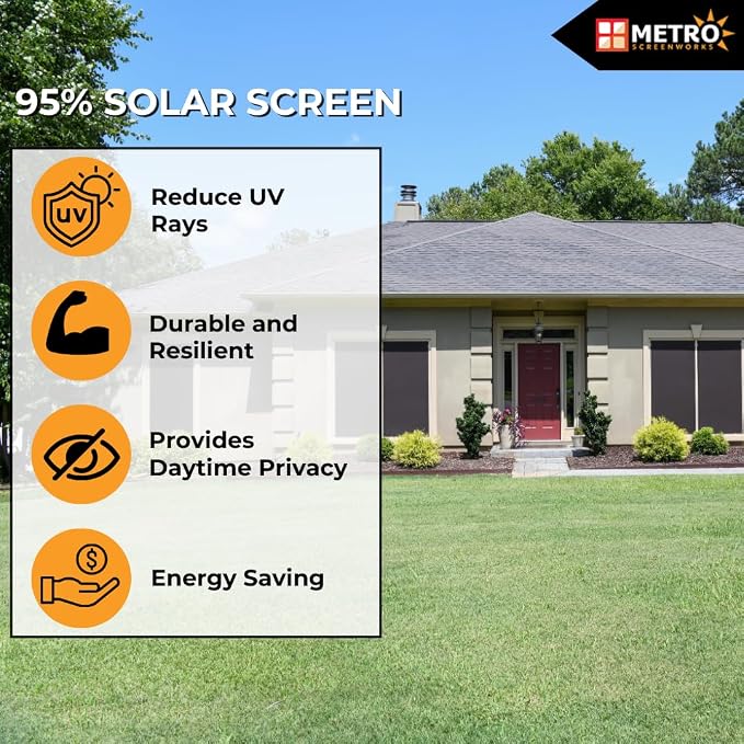 Custom Solar Screens for Windows Exterior 95% Shade - Image 5
