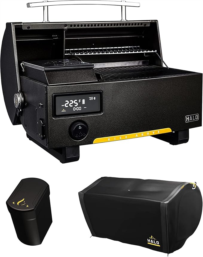HALO Prime 300 Rechargeable Battery Powered Pellet Grill Bundle by HALOInnovatingOutdoors