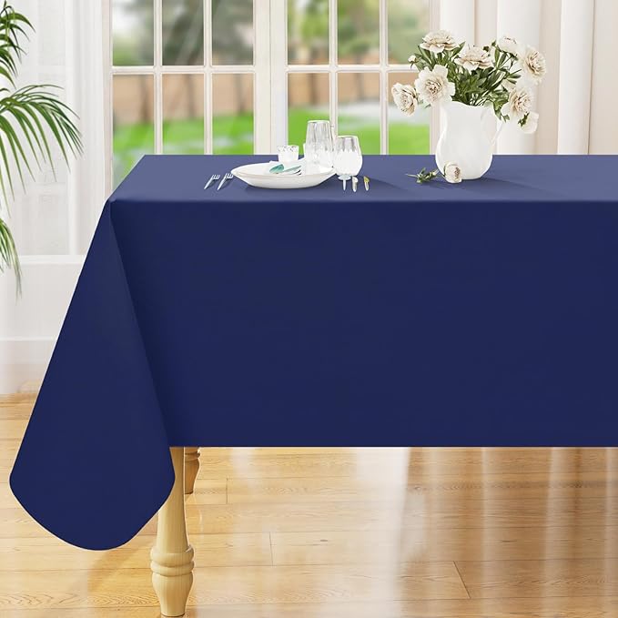 Smiry Rectangle Table Cloth 52x70 Inch, Waterproof Wipeable Vinyl Tablecloths by Smiry
