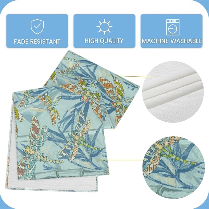 Watercolour Dragonflies Table Runner Kitchen Dining Table Runner 13*72in Table - Image 5