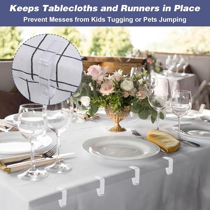 24pcs Table Cloth Holder Clips, Plastic Table Cloth Clip Clamps - Image 3