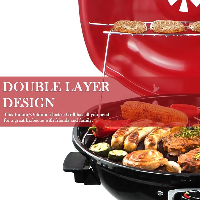 Electric BBQ Grill Techwood 15-Serving Indoor/Outdoor Electric Grill - Image 2