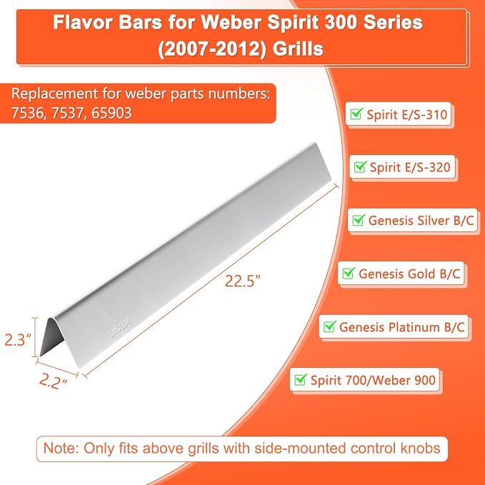 QuliMetal 304 Stainless Steel 22.5" Flavorizer Bars - Image 2
