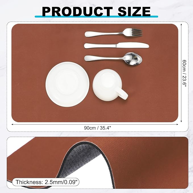 uxcell Silicone Mats for Kitchen Counter, 35.4" x 23.6" Non-Slip Countertop - Image 2