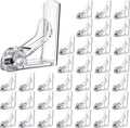 Jetec 36 Pieces Clear Tablecloth Clips Plastic Loaded Table Cover Holder Clamps by Jetec