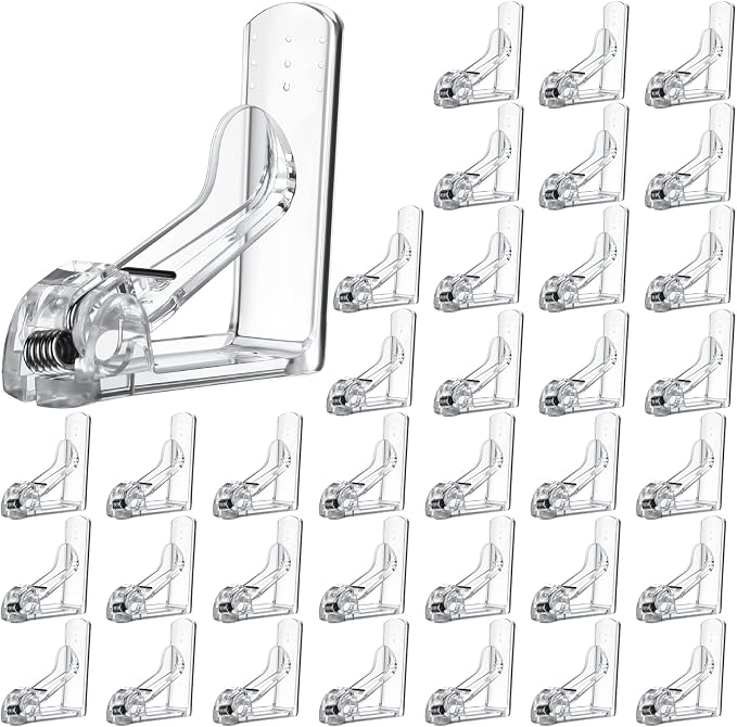 Jetec 36 Pieces Clear Tablecloth Clips Plastic Loaded Table Cover Holder Clamps by Jetec