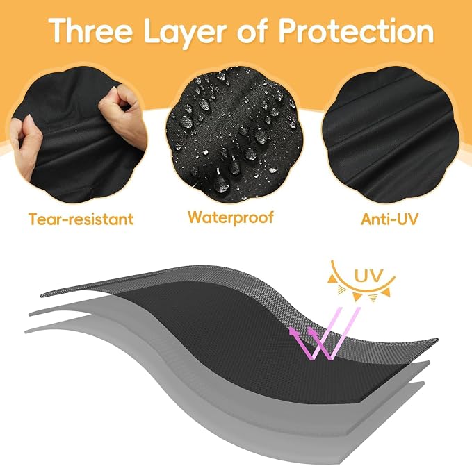 Grill Cover for Weber 9010001 Traveler Portable Grill, Protector Storage Bag - Image 7