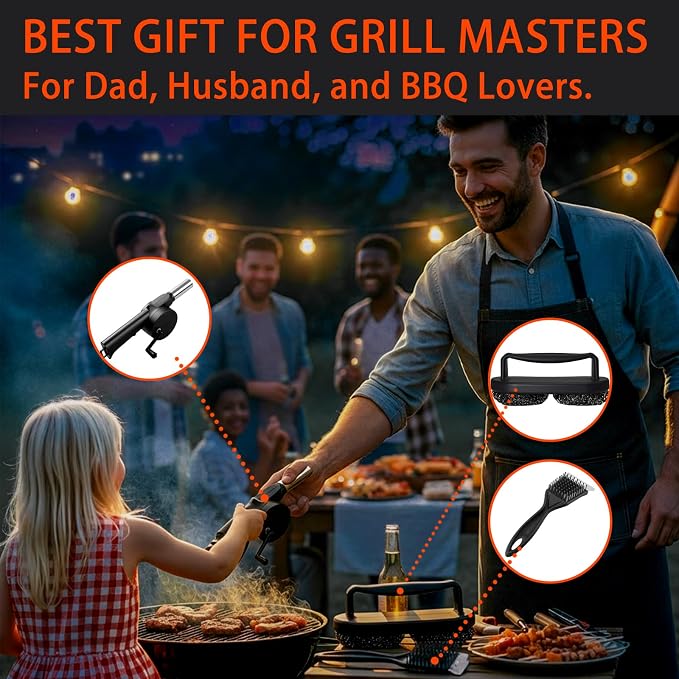 3Pcs Grill Brush for Outdoor Grill Set, Heavy Duty Stainless Steel Grill - Image 7
