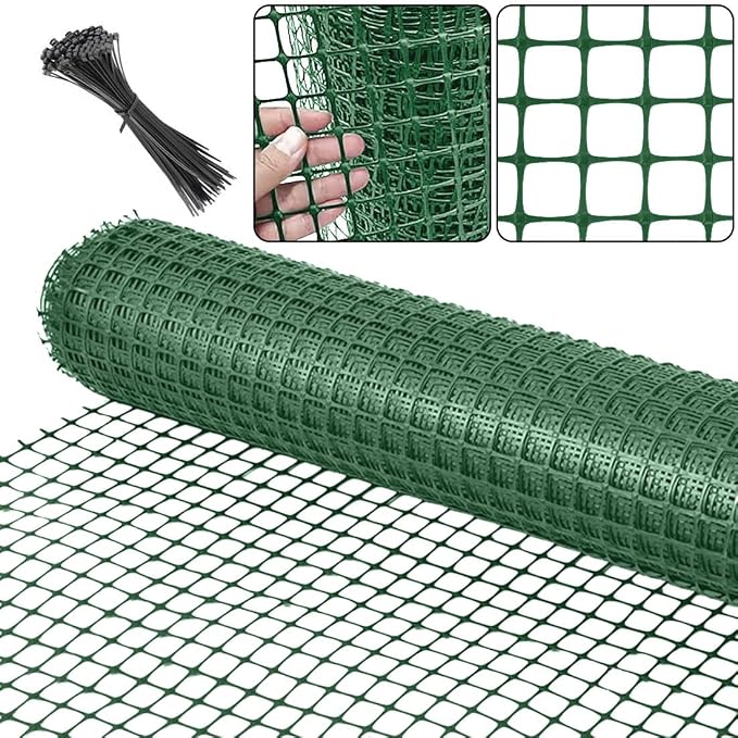 Plastic Garden Fence Animal Barrier, 3.28 x 66 FT Heavy Duty Hard Plastic Mesh by shsyue